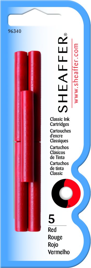 Sheaffer® Skrip® Fountain Pen Classic Ink Cartridge - Red (5 per card)