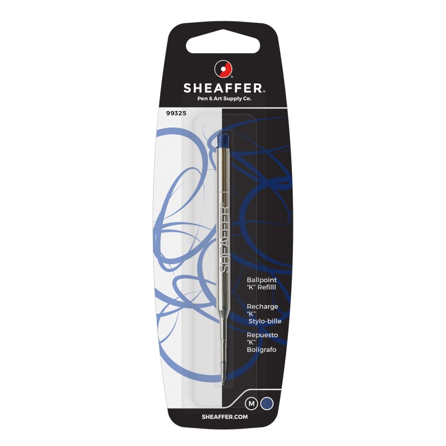 Sheaffer® Ballpoint Refill "K" Style - Blue Medium - Blister Card