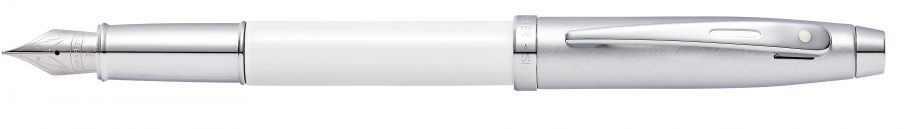 Sheaffer 100 White Lacquer Fountain Pen w/ Medium Nib