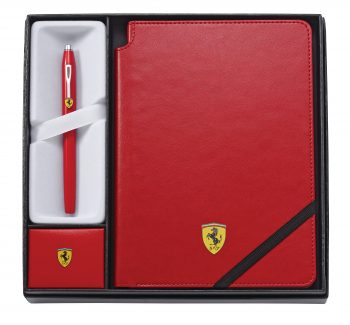 Cross Century II Collection for Scuderia Ferrari Glossy Rossa Corsa Red Lacquer Rollerball Pen and Journal Gift Set