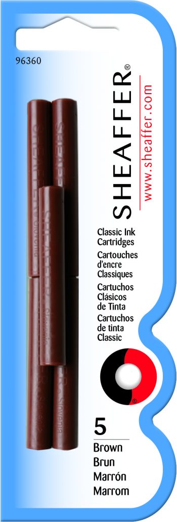 Sheaffer® Skrip® Fountain Pen Classic Ink Cartridge - Brown (5 per card)