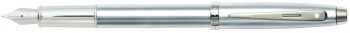 Sheaffer 100 Brushed Chrome Fountain Pen w/ Medium Nib