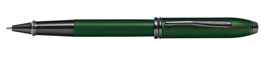 Townsend Matte Green PVD Micro-knurl Rollerball Pen