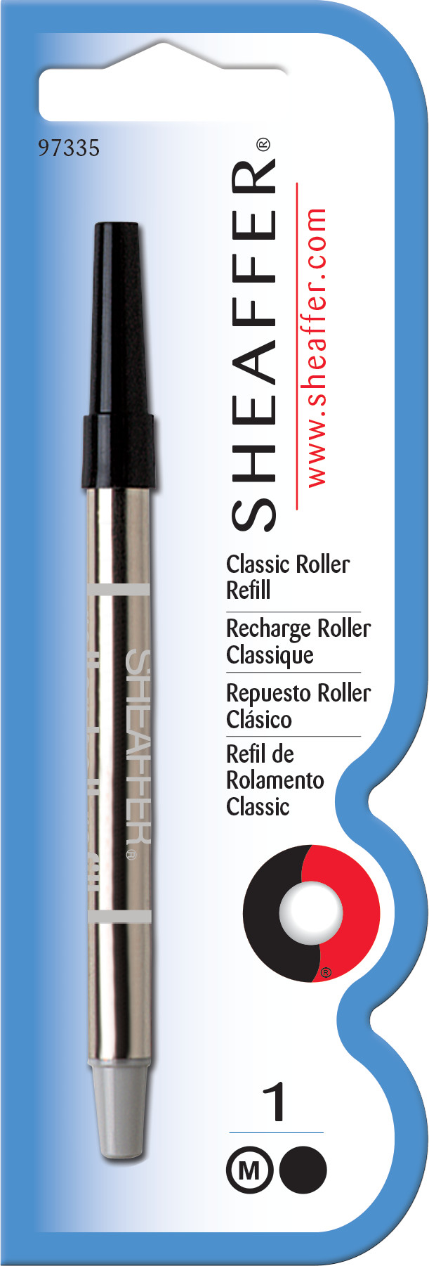 Sheaffer® Classic Rollerball Refill - Black Medium  - Blister Card
