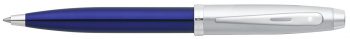 Sheaffer® 100 Translucent Blue Lacquer Barrel & Brushed Chrome Cap Ballpoint Pen