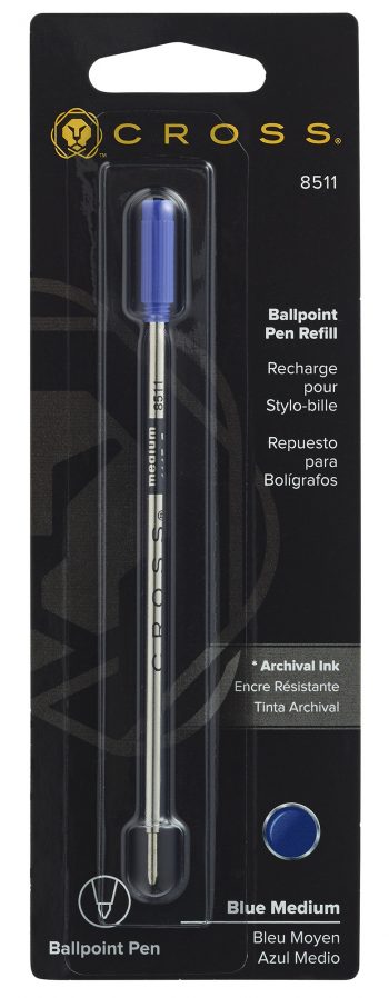 Ballpoint Pen Refill - Blue - Medium - Packaged One Per Card