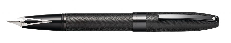 Sheaffer® Legacy Matte Black PVD Medium Nib Fountain Pen with Engraved Chevron Pattern