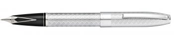 Sheaffer® Legacy Polished Chrome Medium Nib Fountain Pen with Engraved Chevron Pattern