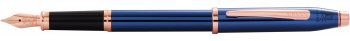 Century II Translucent Cobalt Blue Lacquer Fountain Pen