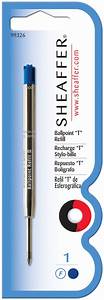 Sheaffer Ballpoint Pen Refill 'T' Style - Blue Fine (fits Sagaris, Tanaris & Stylus)